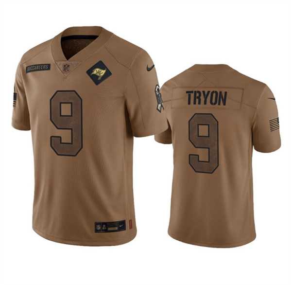 Men%27s Tampa Bay Buccaneers #9 Joe Tryon 2023 Brown Salute To Service Limited Jersey Dyin->tampa bay buccaneers->NFL Jersey